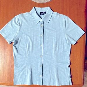 Mens HUGO BOSS Slim fit Knit Button Down Shirt